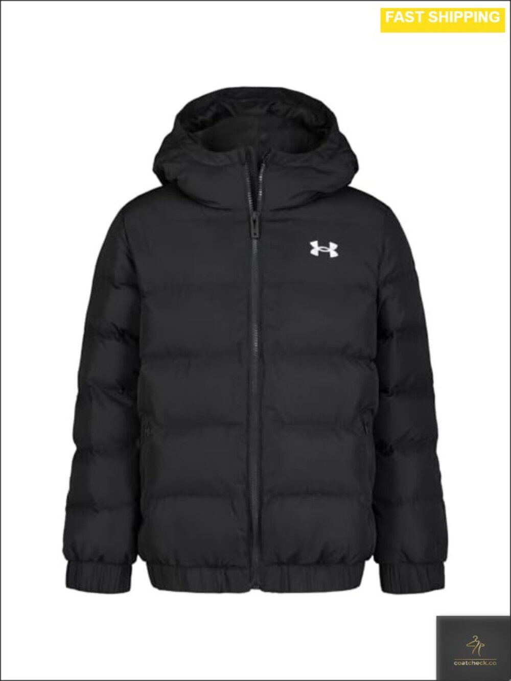 Girls Quilted Puffer Jacket Hooded Water Repellent Winter Coat